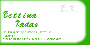 bettina kadas business card