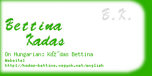 bettina kadas business card